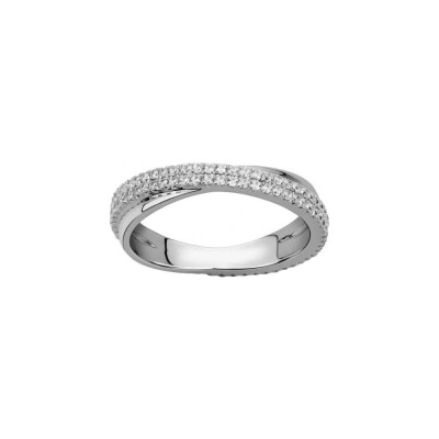 Bague en argent et oxyde de zirconium