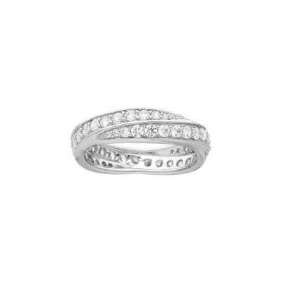 Bague en argent et oxyde de zirconium