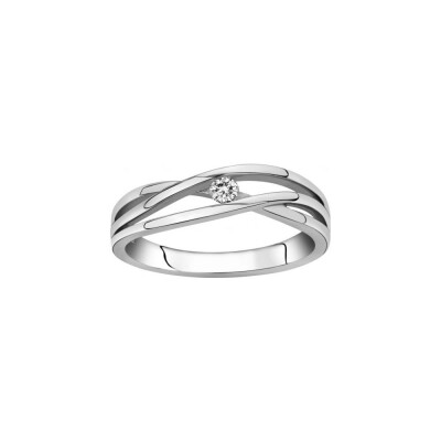 Bague en argent et oxyde de zirconium