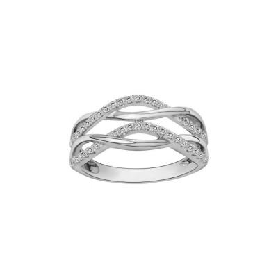 Bague en argent et oxyde de zirconium