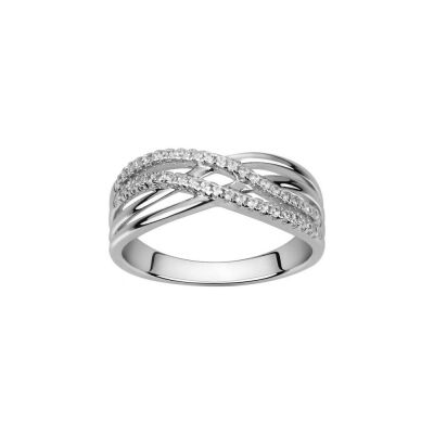 Bague en argent et oxyde de zirconium