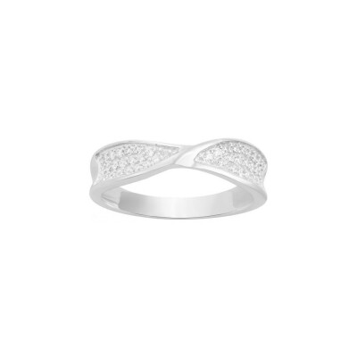 Bague en argent et oxyde de zirconium