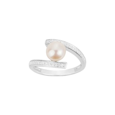 Bague en argent et oxyde de zirconium