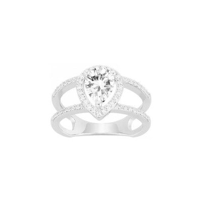 Bague en argent et oxyde de zirconium