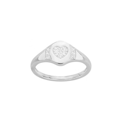 Bague en argent et oxyde de zirconium