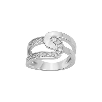 Bague en argent et oxyde de zirconium