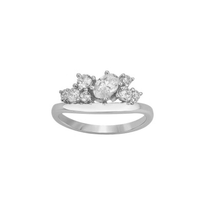 Bague en argent et oxyde de zirconium