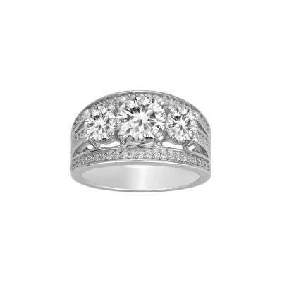 Bague en argent et oxyde de zirconium