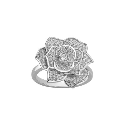 Bague en argent et oxyde de zirconium
