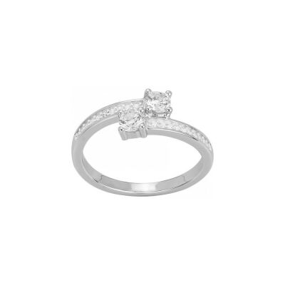 Bague en argent et oxyde de zirconium