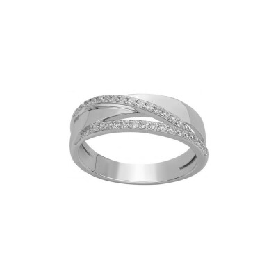 Bague en argent et oxyde de zirconium