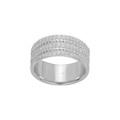Bague en argent et oxyde de zirconium