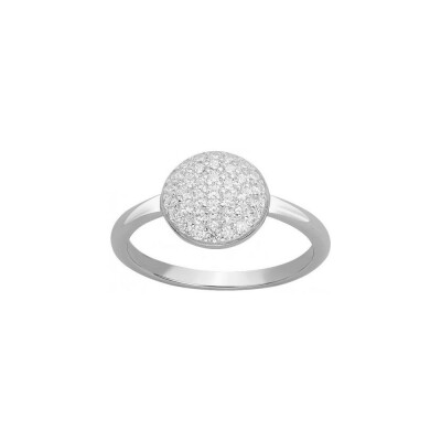 Bague en argent et oxyde de zirconium