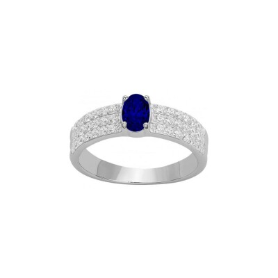 Bague en argent et oxyde de zirconium