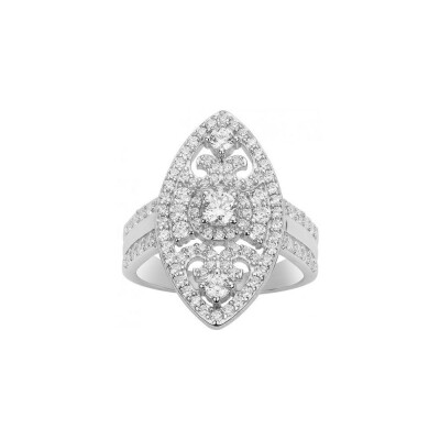 Bague en argent et oxyde de zirconium