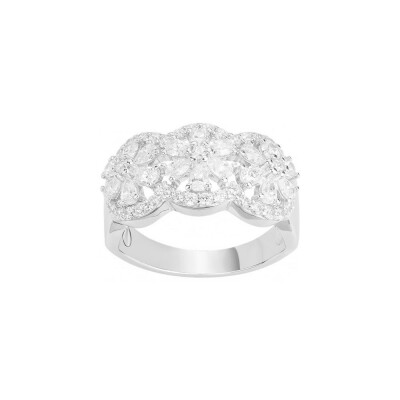 Bague en argent et oxyde de zirconium