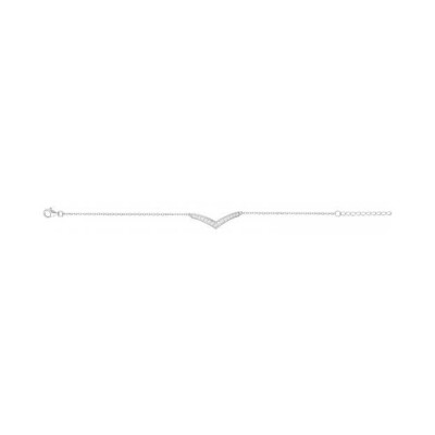 Bracelet en argent et oxyde de zirconium