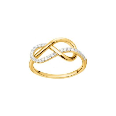 Bague en plaqué or et oxyde de zirconium