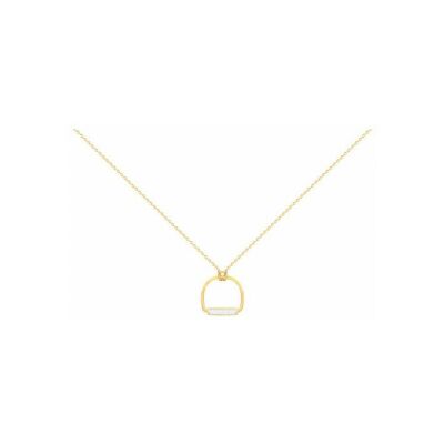 Collier en plaqué or et oxyde de zirconium