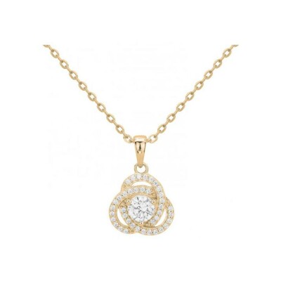 Collier en plaqué or et oxyde de zirconium