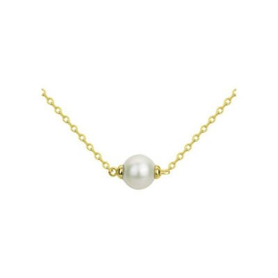 Collier en laiton et perle d'eau douce