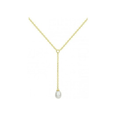 Collier en laiton et perle d'eau douce