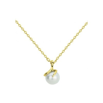 Collier en laiton et perle d'eau douce