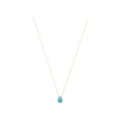Collier Une A Une Goutte en laiton doré et topaze