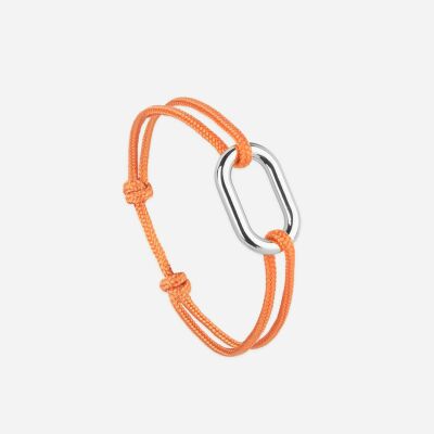 Bracelet sur cordon Le Vent à la Française Maillon en plaqué argent, 22mm