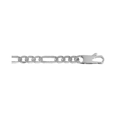 Chaîne hawai 1+3 6mm 55cm argent rhodié