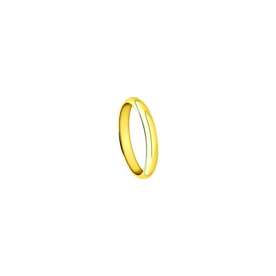 Alliance demi-jonc standard en or jaune