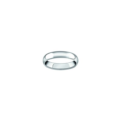 Alliance demi-jonc standard en or blanc