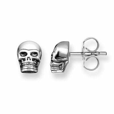 Boucles d'oreilles Thomas Sabo Rebel at heart Tête de mort en argent 