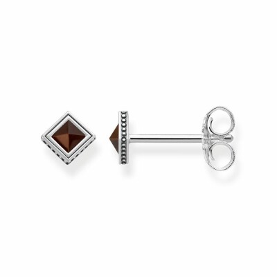 Boucles d'oreilles Thomas Sabo Glam & Soul Afrique marron en argent et oeil de tigre 