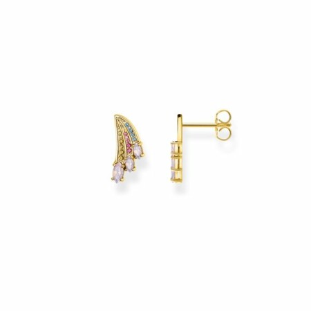 Boucles d'oreilles Thomas Sabo Glam Soul Ailes  en plaqué or et pierres arc en ciel