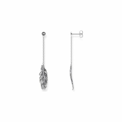 Boucles d'oreilles Thomas Sabo plume en argent