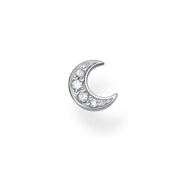 Mono clou d'oreille Thomas Sabo Lune pavée en argent et oxydes de zirconium