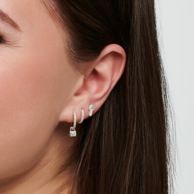 Mono clou d'oreille Thomas Sabo Clé en argent et oxydes de zirconium