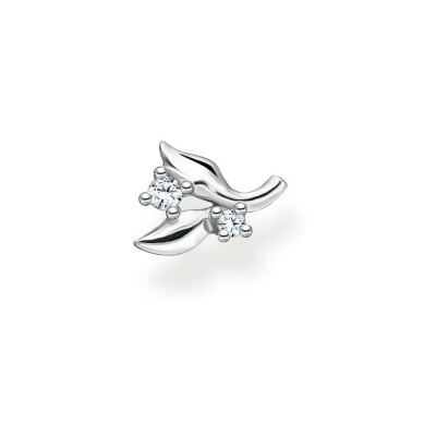 Mono clou d'oreille Thomas Sabo Feuilles en argent et oxydes de zirconium