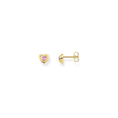 Puces d'oreilles Thomas Sabo Glam & Soul en argent plaqué or jaune et oxydes de zirconium