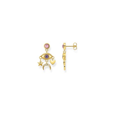 Boucles d'oreilles Thomas Sabo Glam & Soul en argent plaqué or jaune et oxydes de zirconium