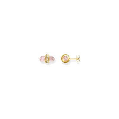 Puces d'oreilles Thomas Sabo Glam & Soul en argent plaqué or jaune, oxydes de zirconium et pierres synthétiques