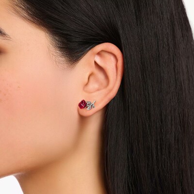 Clous d'oreilles Thomas Sabo en argent et email
