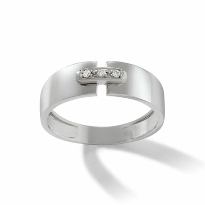 Bague Clozeau en or blanc et diamants