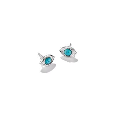 Clous d'oreilles Thomas Sabo en argent et turquoise d'imitation