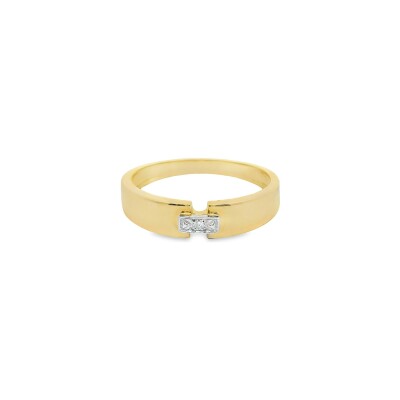 Bague Clozeau en or jaune et diamant