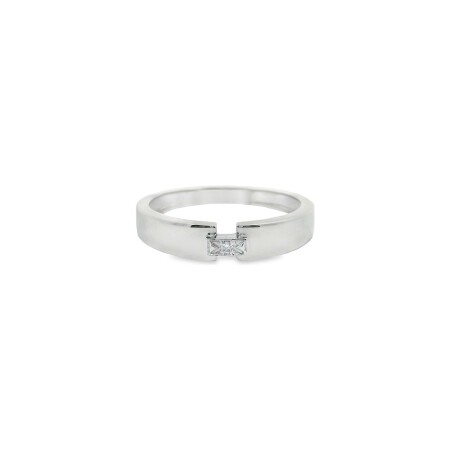 Bague Clozeau en or blanc et diamants