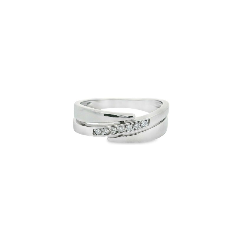 Bague Clozeau en or blanc et diamants