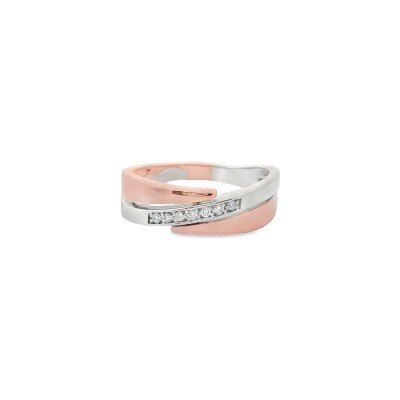 Bague Clozeau en or rose et diamants