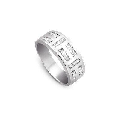 Bague Clozeau en or blanc et diamants